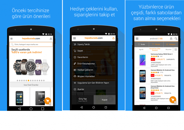 Hepsiburada Android uygulama Hepsiburada Android uygulama